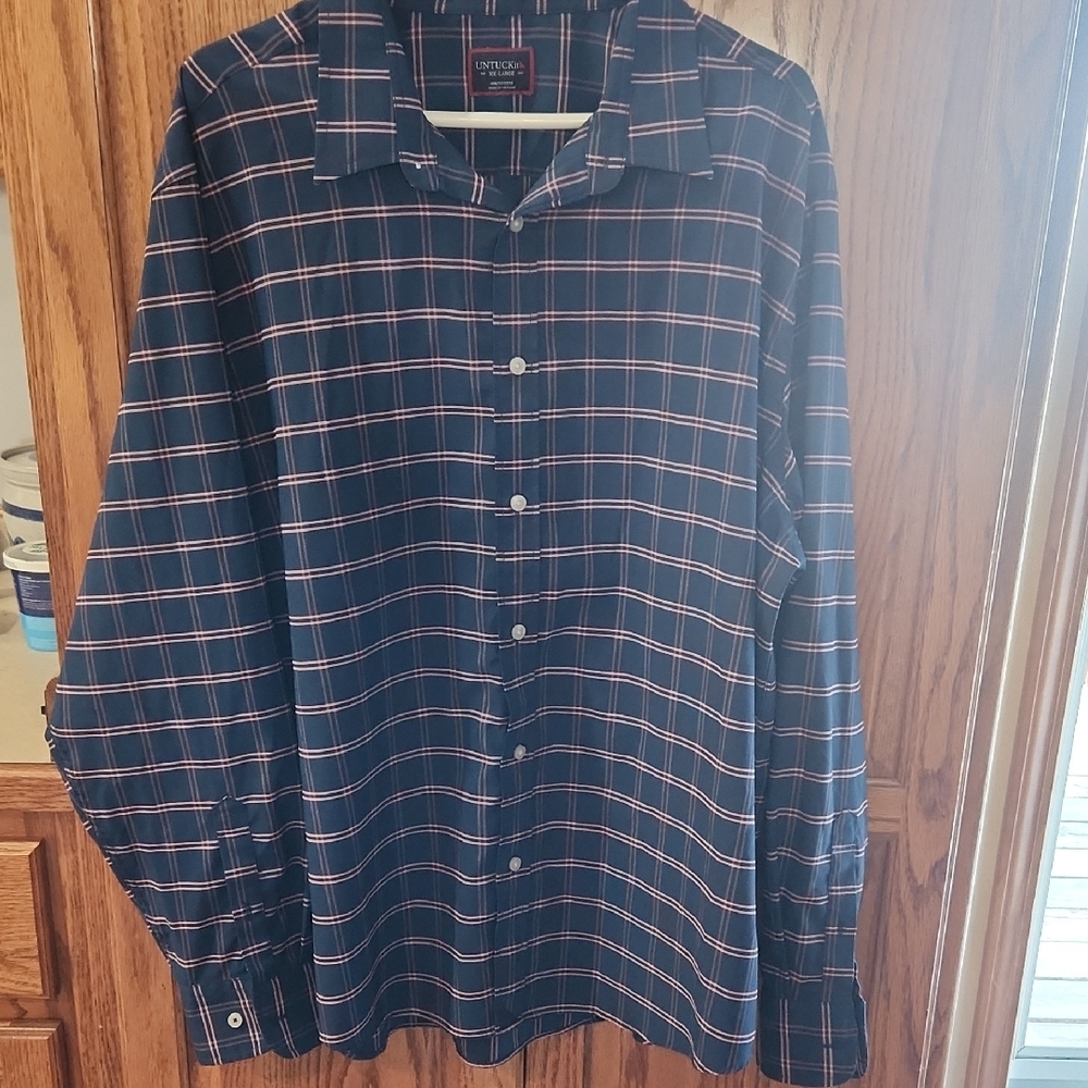 UNTUCKit Blue and Pink Checkered Shirt XXL